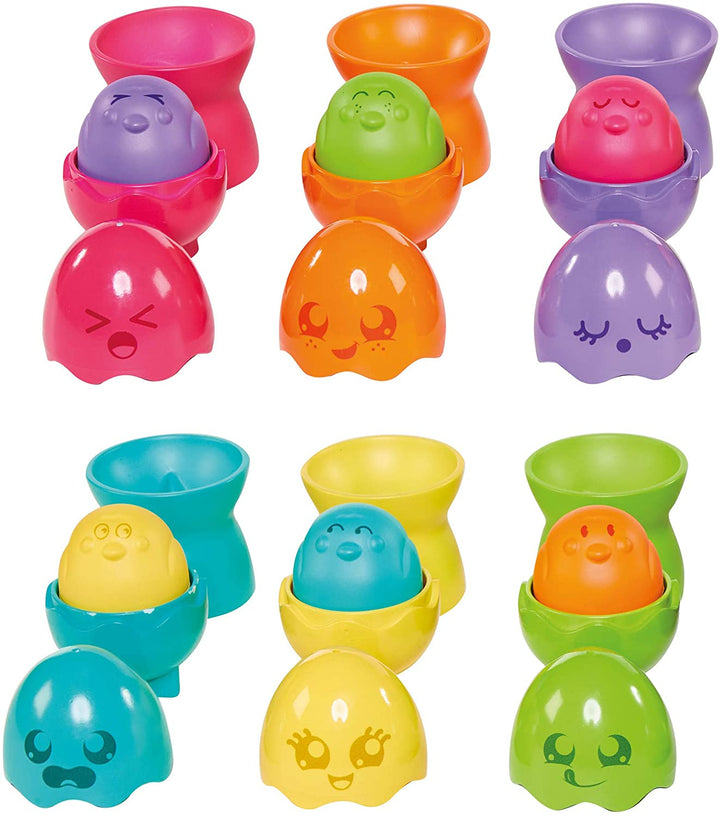 TOMY Toomies Hide and Squeak Big Egg Stacker Baby Toy, Educational Shape Sorter