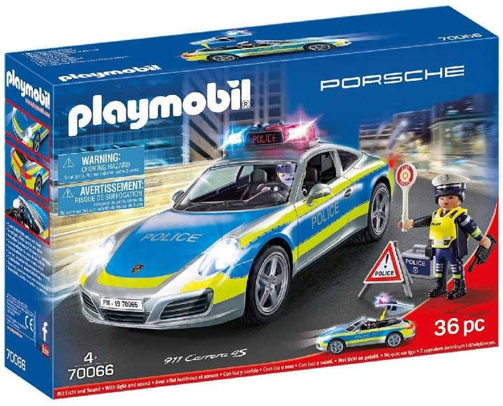 Playmobil 70066 Porsche 911 Carrera 4S Coche de policía con luces y sonido