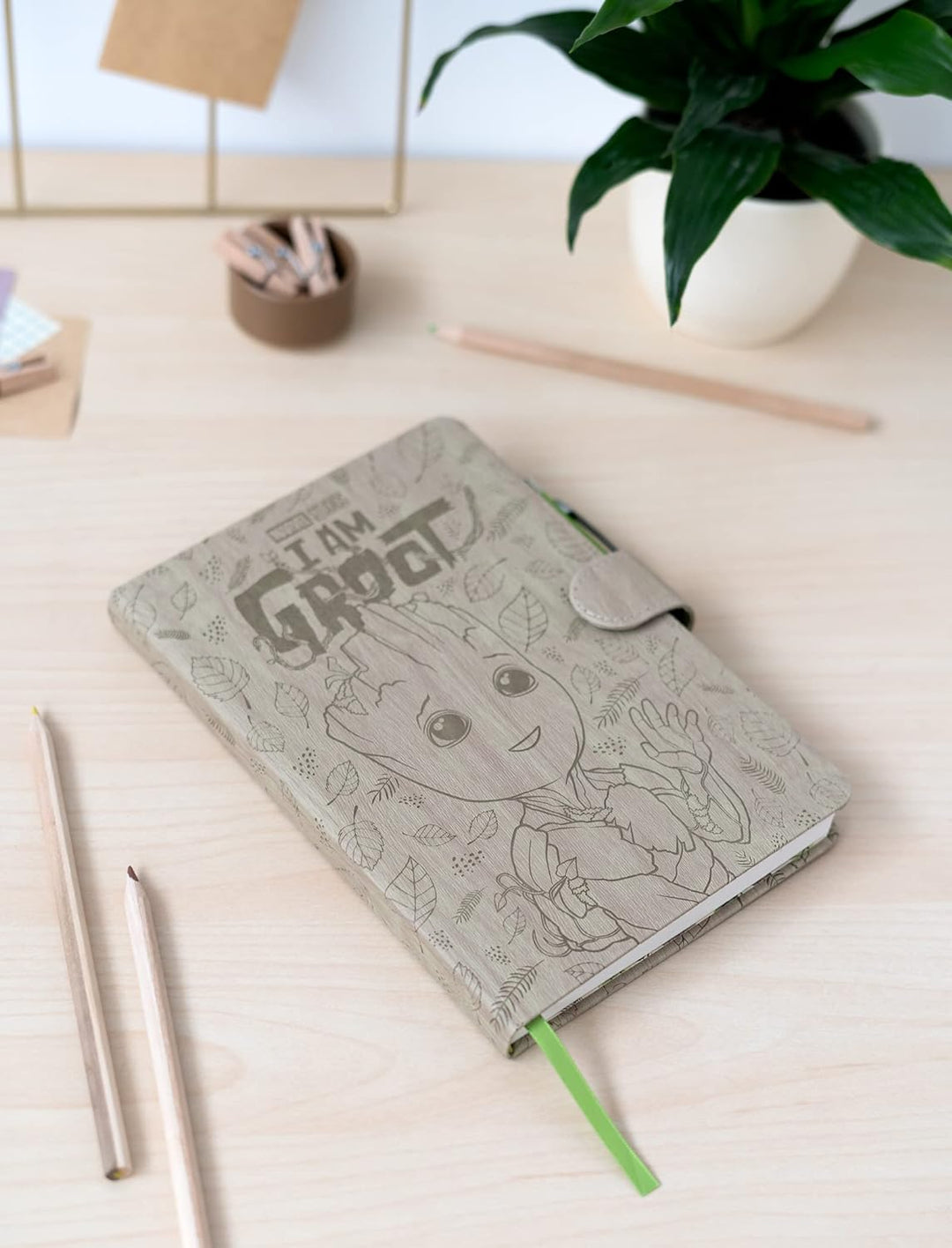 Official Marvel I Am Groot Premium A5 Notebook With Projector Pen - Notebooks A5