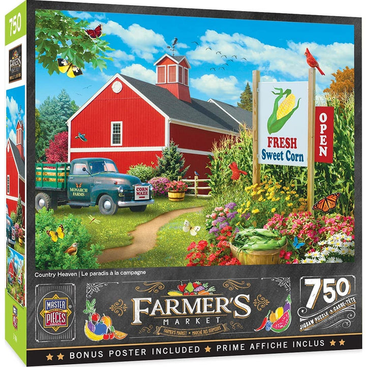 MasterPieces 750 Piece Jigsaw Puzzle for Adult, Family, Or Kids - Country Heaven