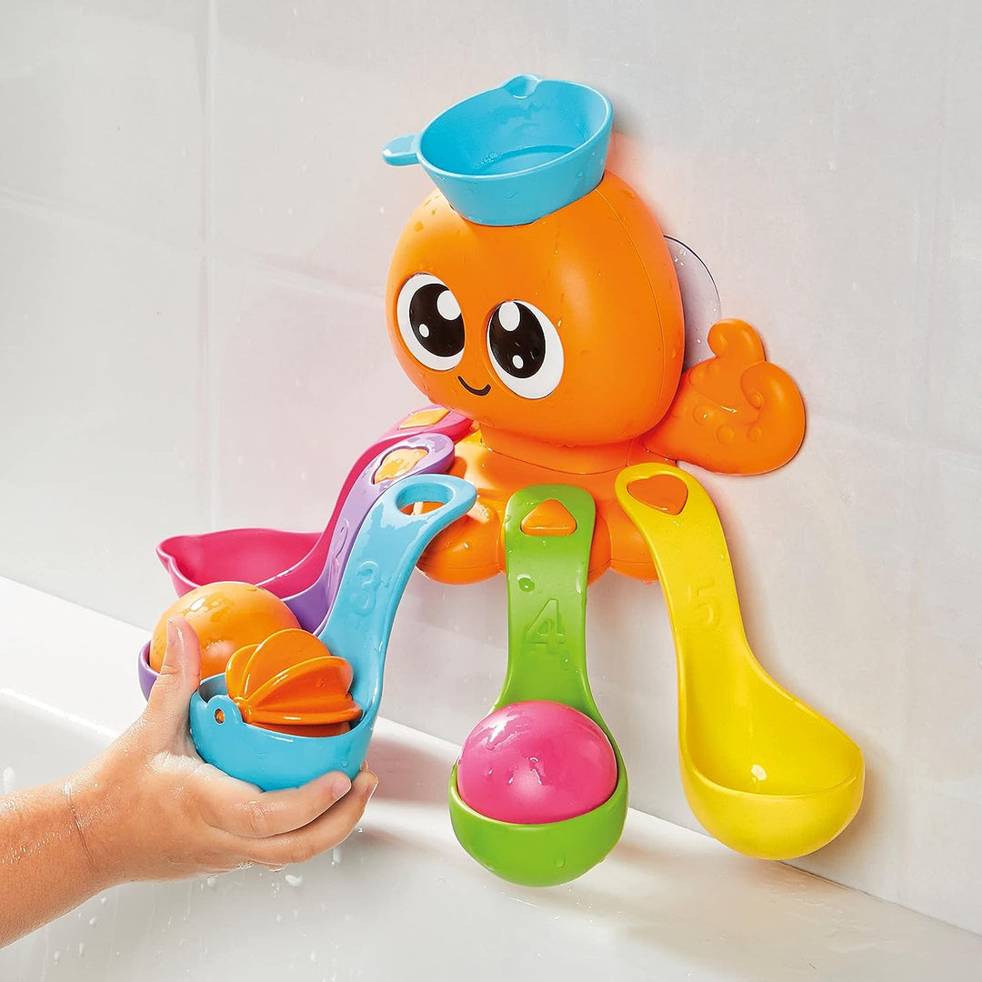 Toomies E73104 Tomy 7 in 1 Activity Octopus, Kids Toys for Water Play, Fun Bath Accessories for Babies and Toddlers, Suitable for 18 Months and Older