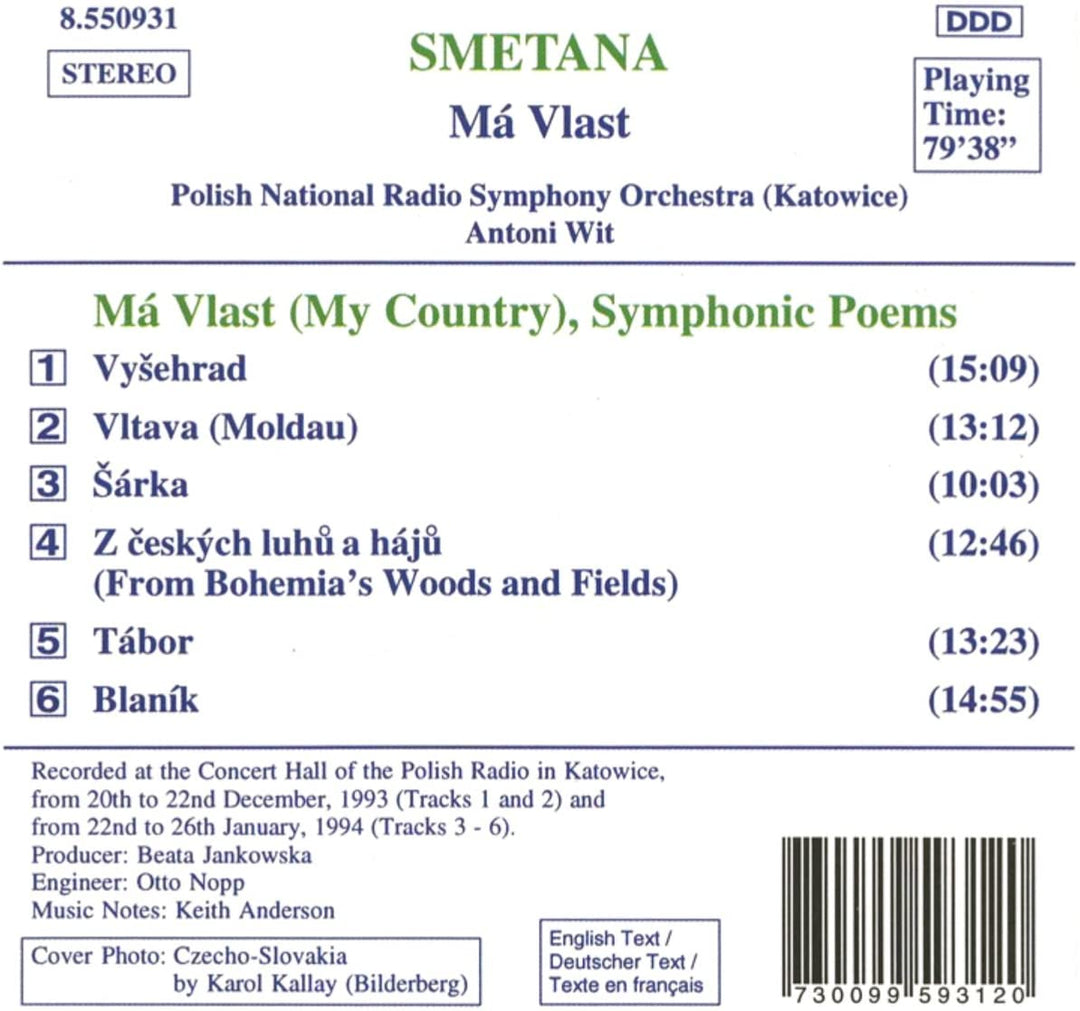 Smetana - Má Vlast [Audio CD]