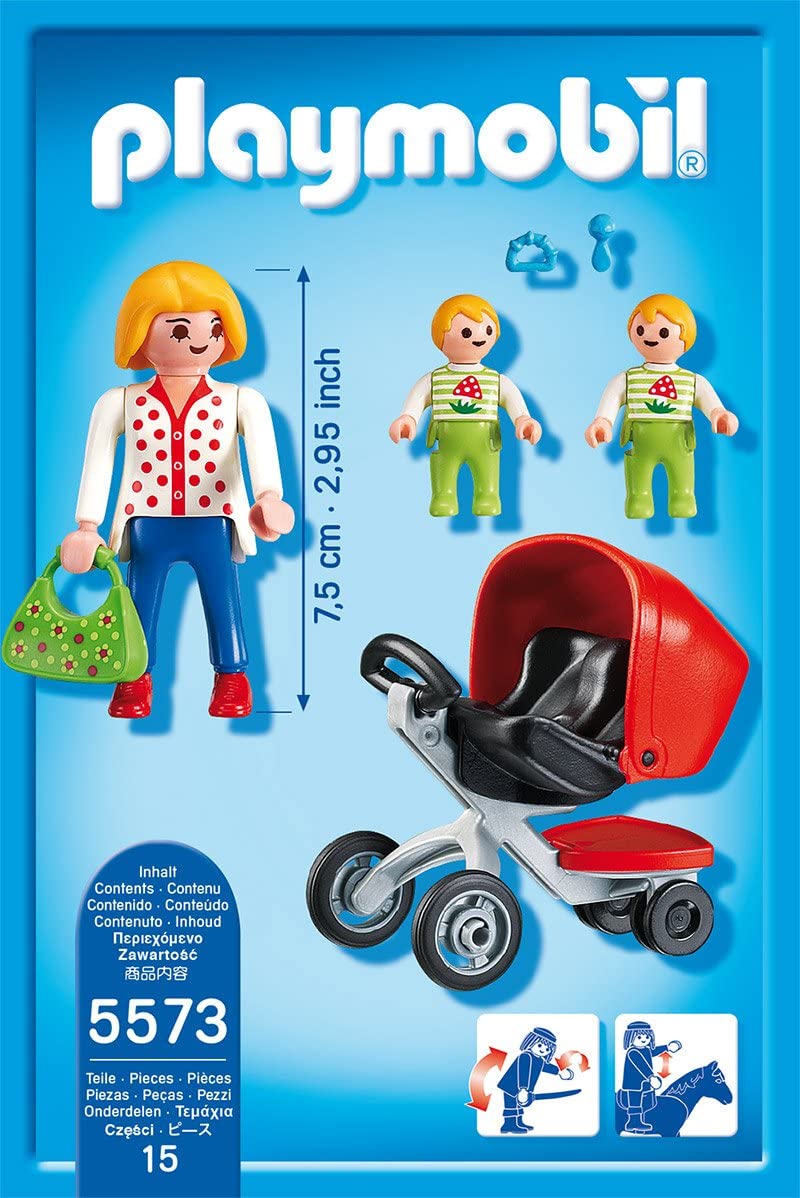 Playmobil 5573 City Life Madre con cochecito doble