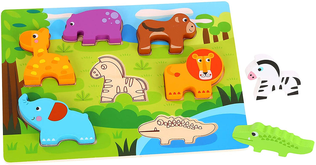 Andreu Toys TK15119 Puzzle de animales multicolor, 29,5 x 21 x 1,7 cm