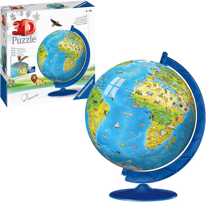 Ravensburger 12338 Children's World Map 3D Puzzle, 180pc