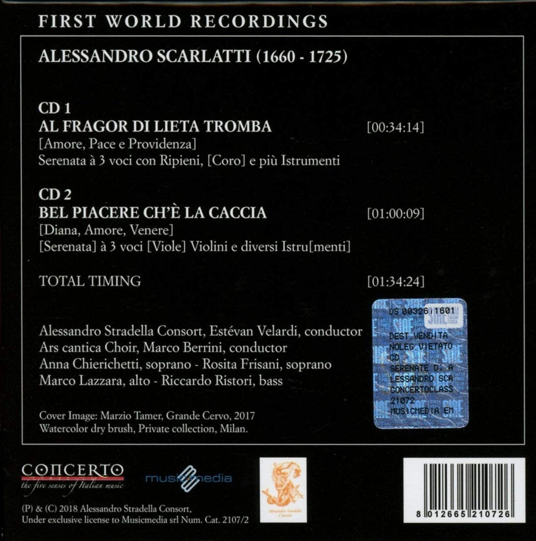 Scarlatti: Serenate [Alessandro Stradella Consort; Estvan Velardi; Estvan Velardi] [Concerto Classics: CNT21072] [Audio CD]