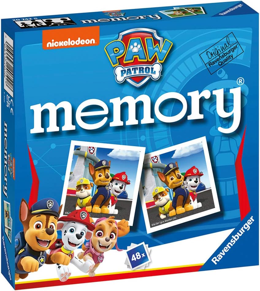 Ravensburger Paw Patrol Mini Memory Game - Matching Picture Snap Pairs Game For Kids