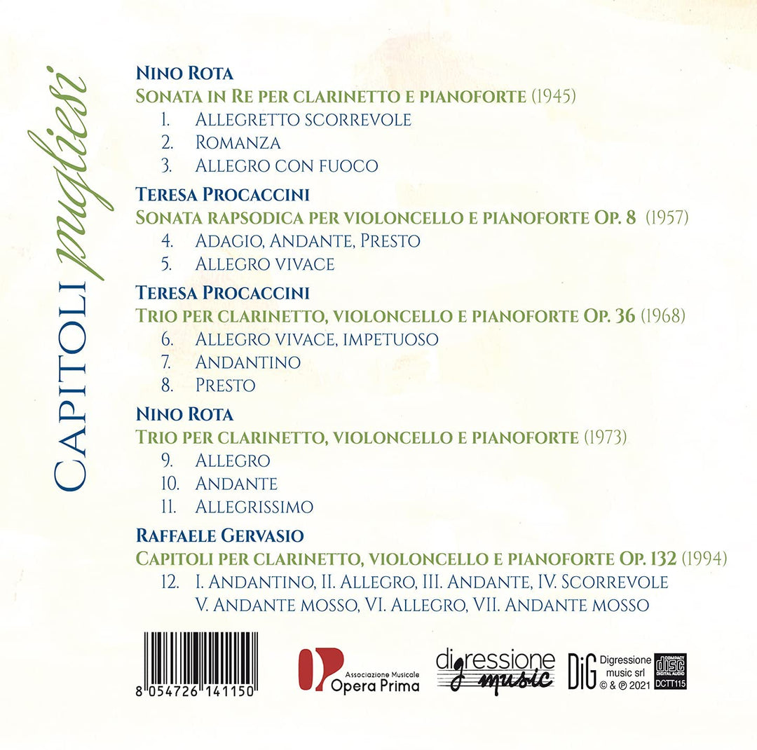 Capitoli: Pugliesi [Matteo Mastromarino; Ludovica Rana; Stefania Argentieri] [Digressione Music: DIGR115] [Audio CD]