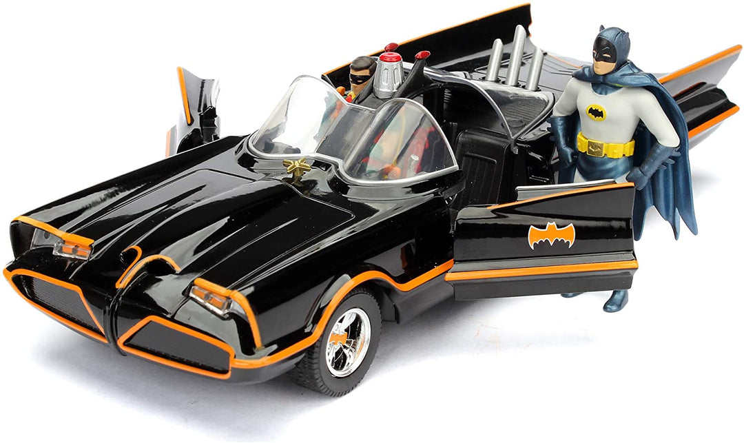 Jada Toys 253215001 Batmobile coche metal 1966 Classic Serie TV Con Figure 1:24