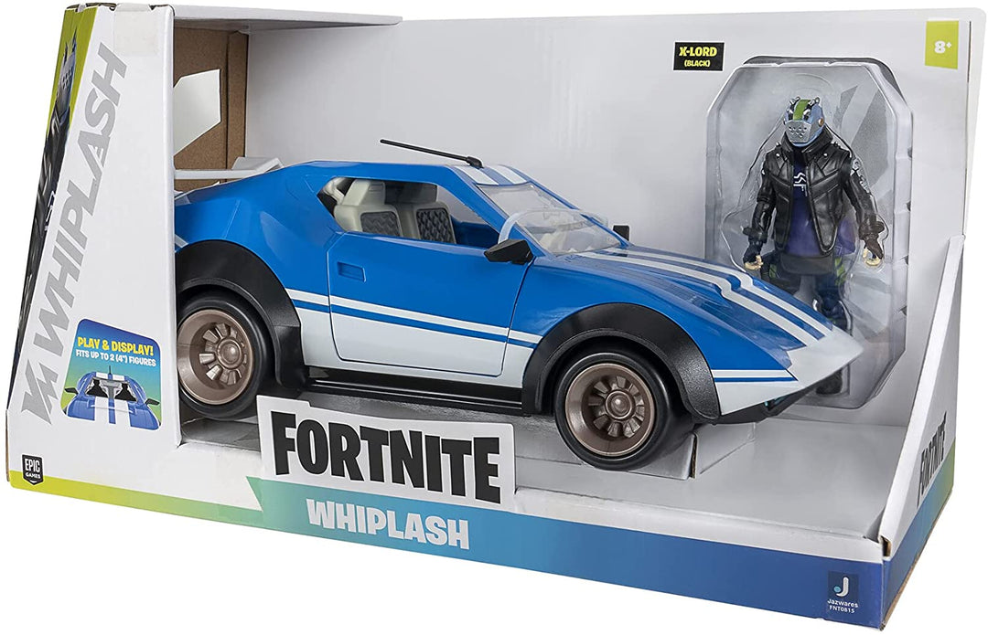 Fortnite FNT0815 Joy Ride Whiplash (Blue & White), Vehicle with 4-inch Articulat