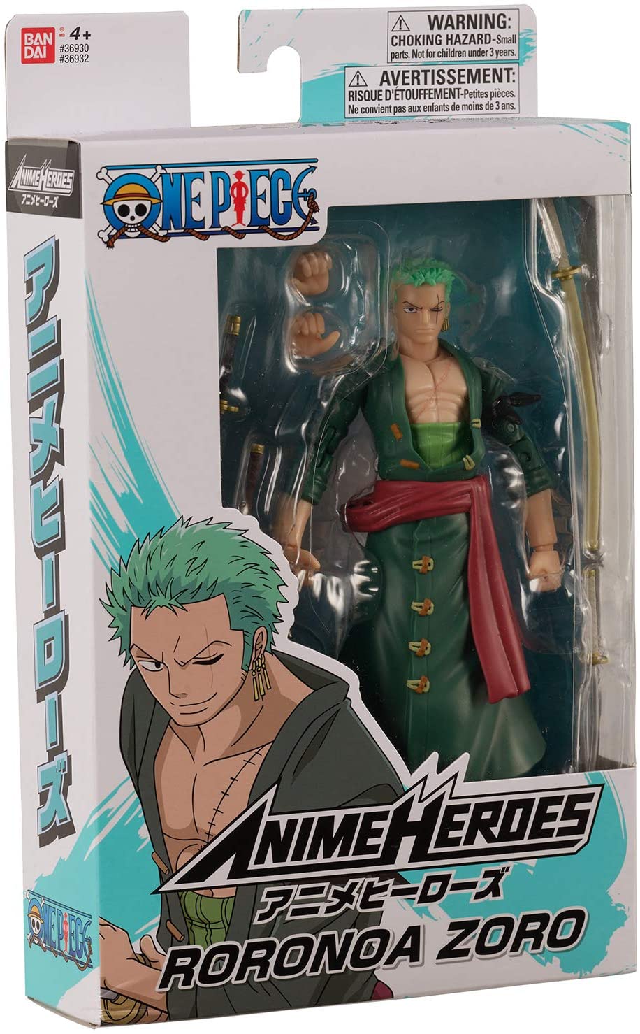 Anime Heroes – One Piece – Roronoa Zoro Action Figure 36932,various