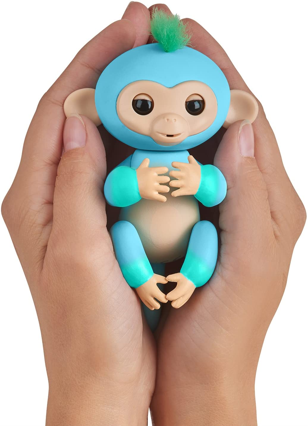 Fingerlings 2 Tone Monkey - Charlie (Blue with Green accents) - Interactive Baby Pet