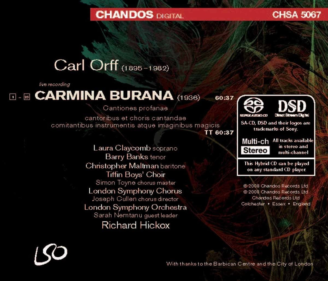 Orff: Carmina Burana [Audio CD]