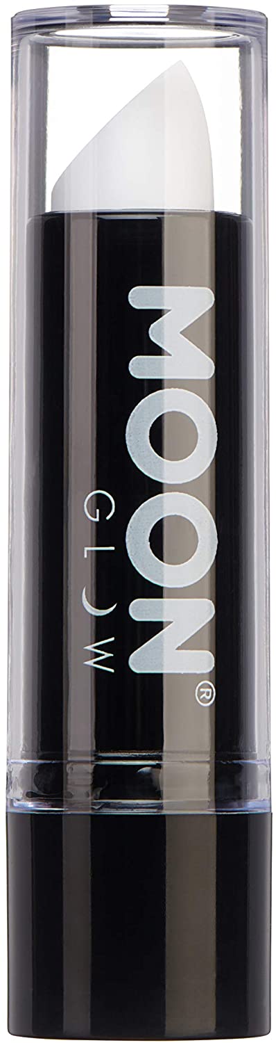 Neon UV Lipstick by Moon Glow White Bright Neon Coloured Lipstick Glows under UV