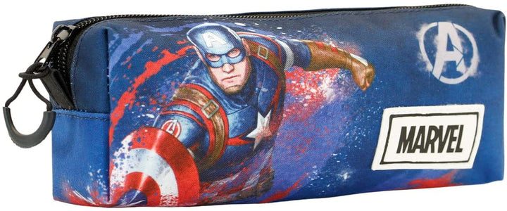 Captain America Full-Fan Square Pencil Case, Blue