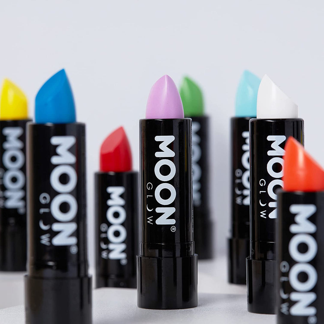 Neon UV Lipstick by Moon Glow - Pastel Blue - Bright Neon Coloured Lipstick - Glows under UV