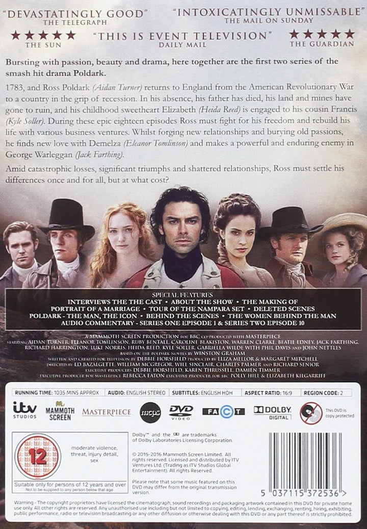 Poldark - Series 1-2 [2016] - Drama [DVD]