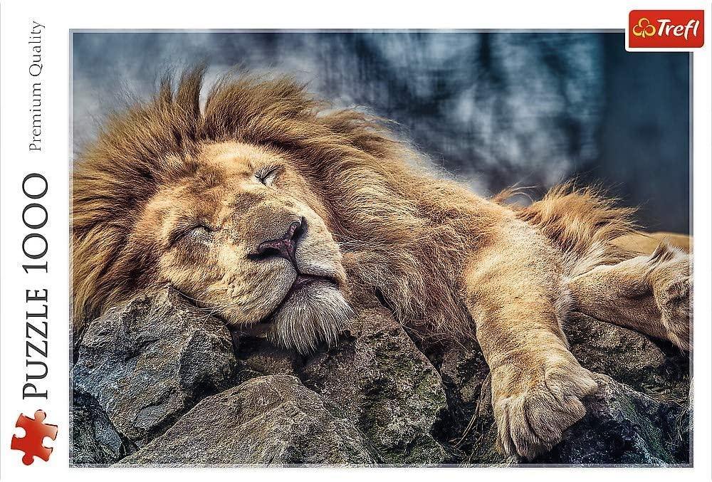 Trefl 10447 "Sleeping Lion Puzzle (1000-Piece) - Yachew