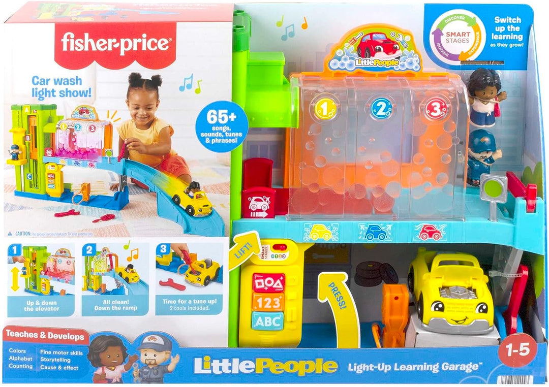 Fisher-Price Little People Toddler Playset with Toy Car, Ramp and Smart Stages Content