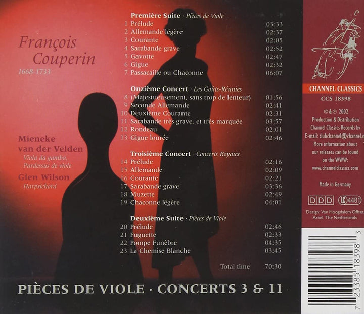 Couperin - Pieces de Viole [Audio CD]