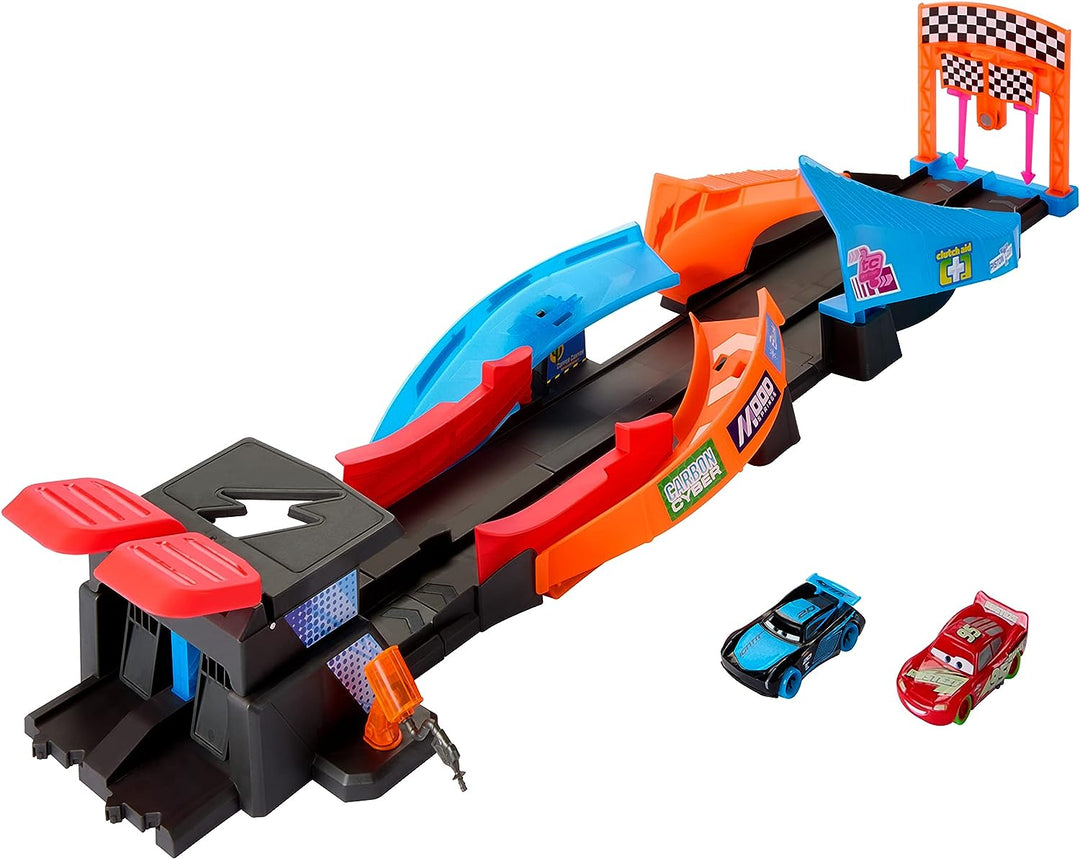 Disney and Pixar Cars Glow Racers Launch ‘N Criss-Cross Playset with 2 Glow-in-the-Dark Toy Cars