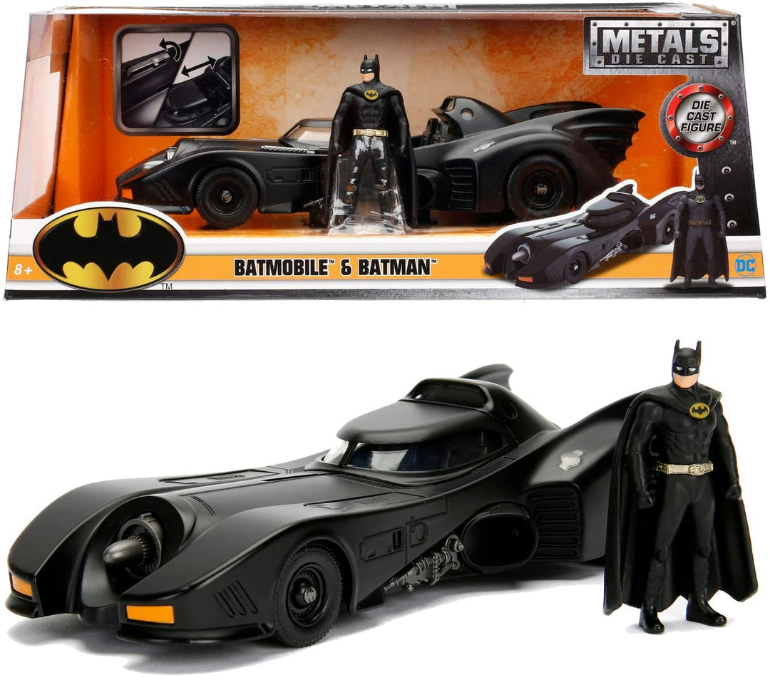 Jada Toys 253215002 Batmobile Coche Metal 1989 1:24 Batman-1989 Batmobile, Black