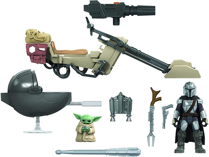 Star Wars Mission Fleet Expedition Class The Mandalorian The Child Battle for The Child Battle for the Bounty Figurines et véhicule à l&#39;échelle 6 cm