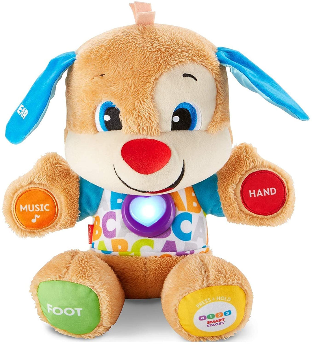 Fisher-Price FPM43 Smart Stages Puppy, Laugh and Learn Soft Educational Electronic Toddler Learning Toy with Music and Songs, Suitable for 6 Months+