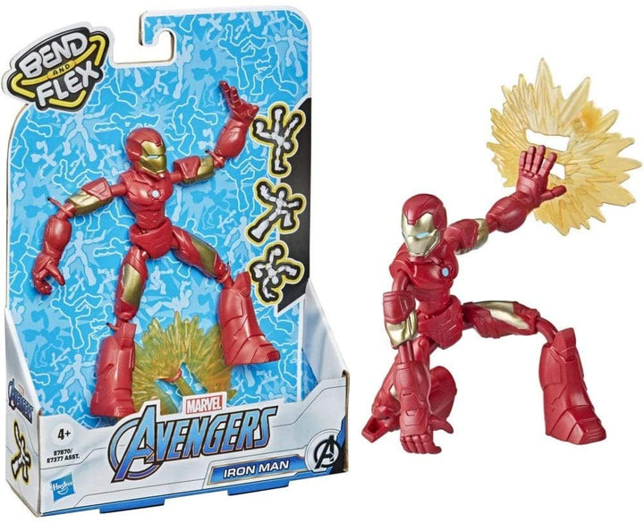 Marvel E7870 Avengers Bend and Flex Action 6-Inch Flexible Iron Man Figure