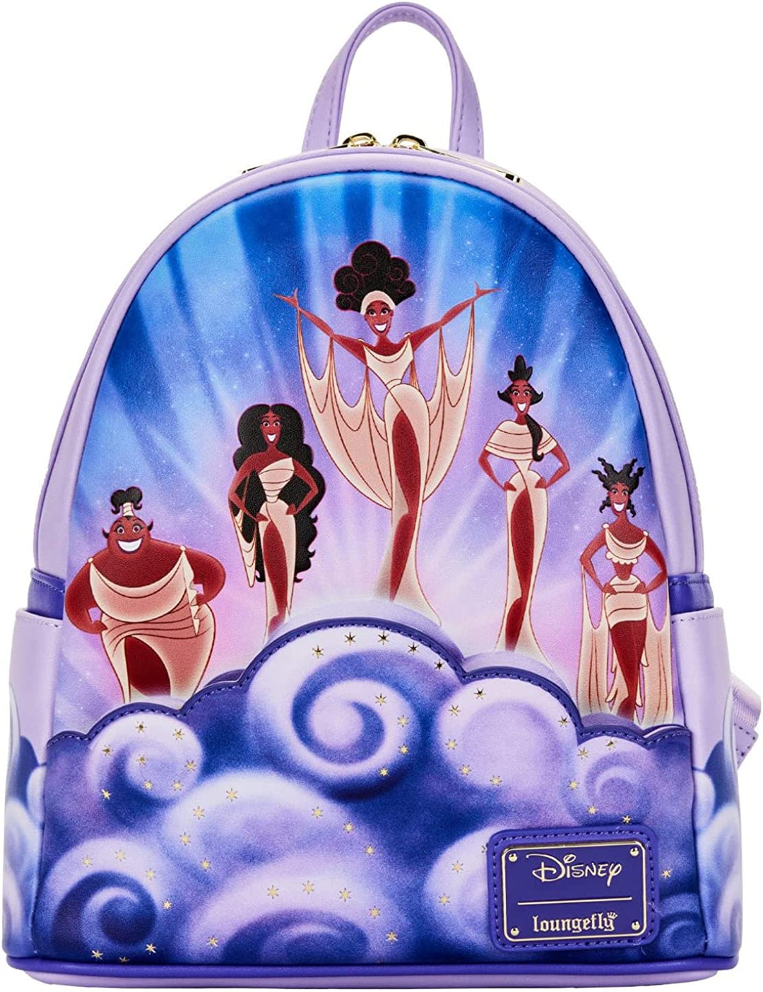 Loungefly Disney Hercules Muses Clouds Womens Double Strap Shoulder Bag Purse, M