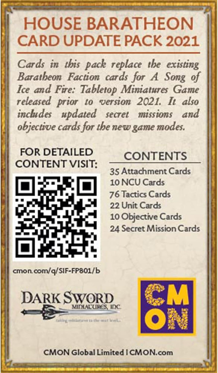 CoolMiniOrNot Inc | Baratheon Faction Pack: A Song Of Ice and Fire Exp. | Miniatures Game | Ages 14+