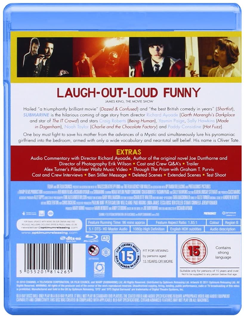 Submarine [2010] - Romance/Comedy-drama [Blu-ray]