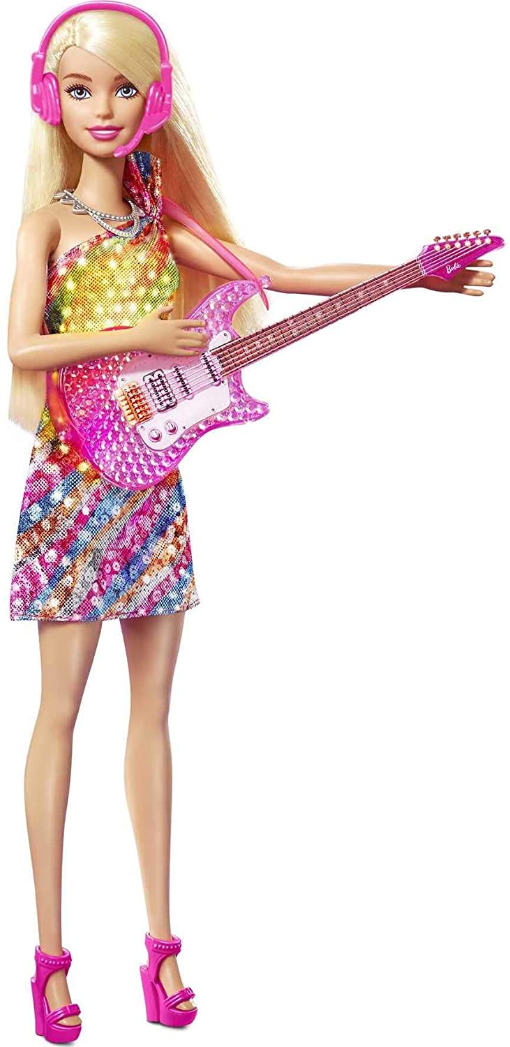 Barbie: Big City, Big Dreams Barbie che canta "Malibu" Roberts Doll (11.5 pollici bionda) con musica, funzione di illuminazione, microfono e accessori