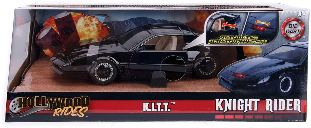 Jada Toys 253255000 KITT Coche fantastico metal 1:24 con luces Knight Rider-1982