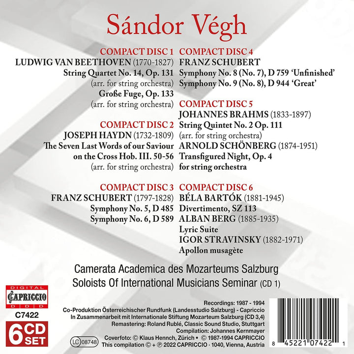 Sandor Vegh: Beethoven/Haydn [Camerata Academica des Mozarteums Salzburg; Solois [Audio CD]