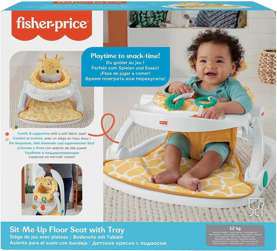 ?Fisher-Price Portable Baby Chair with Snack Tray, BPA-Free Teether and Clacker Toy