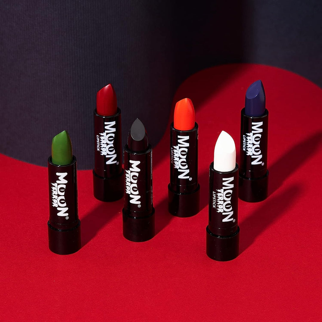 Moon Terror - Halloween Lipstick makeup - 5g - Easily create spooky designs like a pro! Perfect for vampire, ghost, skeleton, witch, pumpkin, monster etc - Zombie Green