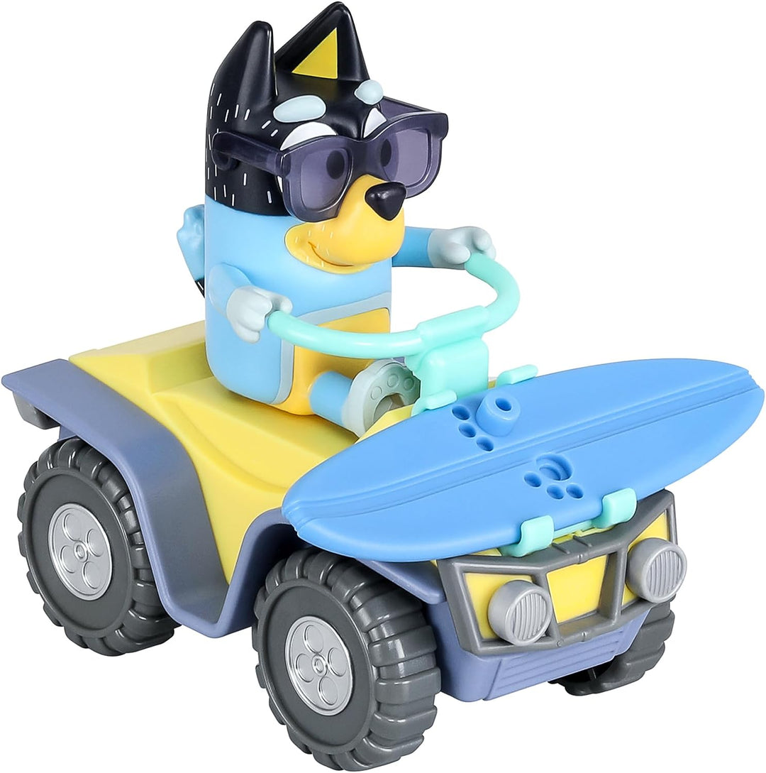 Bluey 17549 Vehicle & Figure Beach Quad with Bandit, Multicolor