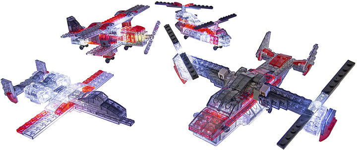 giochi preziosi s.p.a. LAU07000 Laser Pegs Models-5-in-1 VTOL Sparhawk, Multi Co