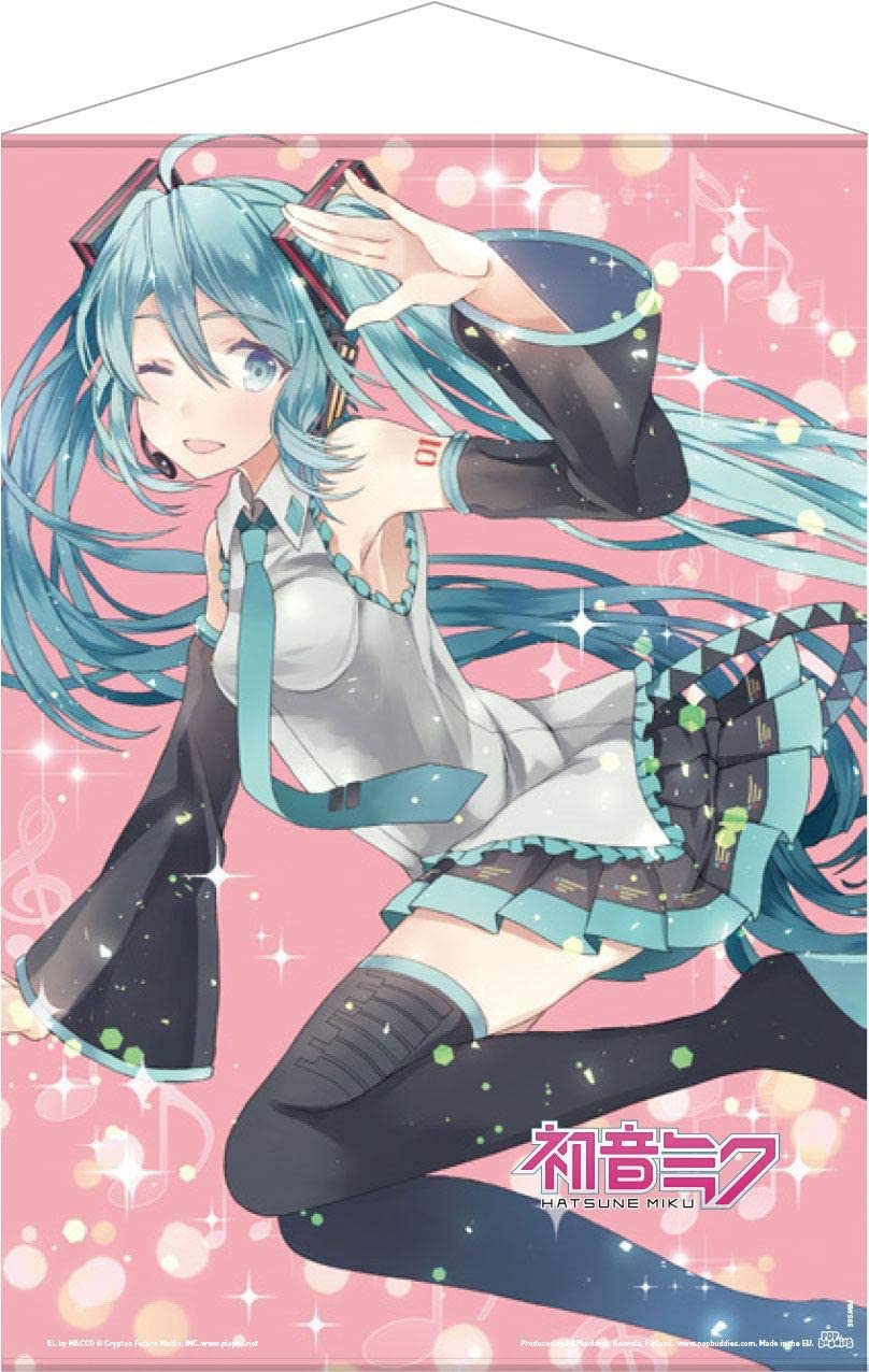 POPbuddies Hatsune Miku Wallscroll Pink Glitter Miku 50 x 70 cm Posters