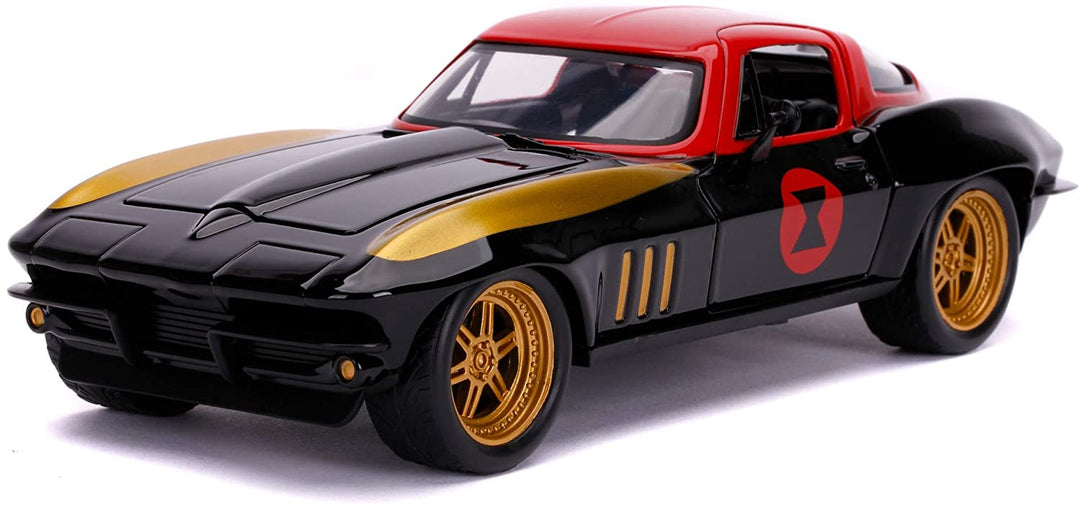 Hollywood Rides 253225014 EA Marvel Black Widow 1966 Chevy 1:24, Multicolor
