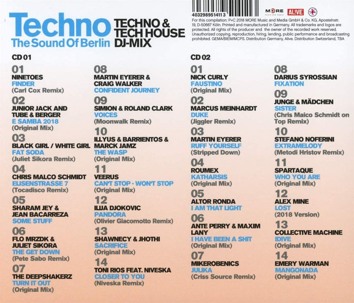 Techno - The Sound Of Berlin Vol. 1 [Audio CD]