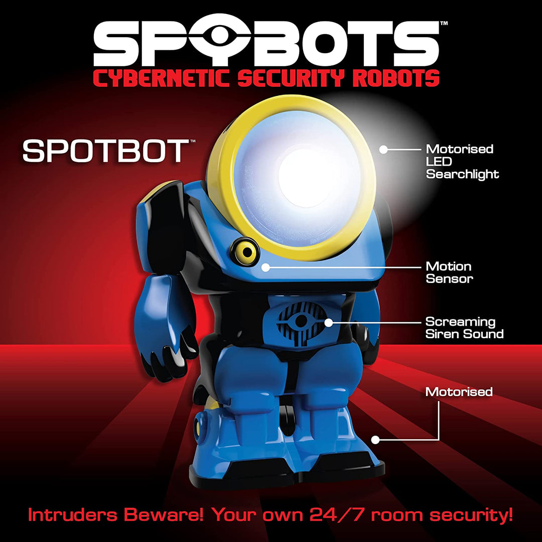 SpyBots SpotBot - security robot! LED serchlight. Fun Boys gadget toys