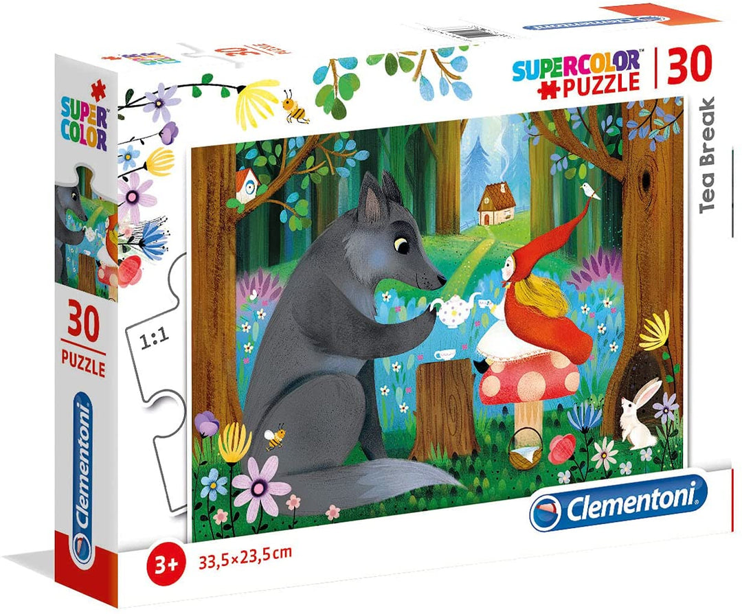 Clementoni - 20252 - Supercolor Puzzle - Tea Break - 30 pieces - Made in Italy