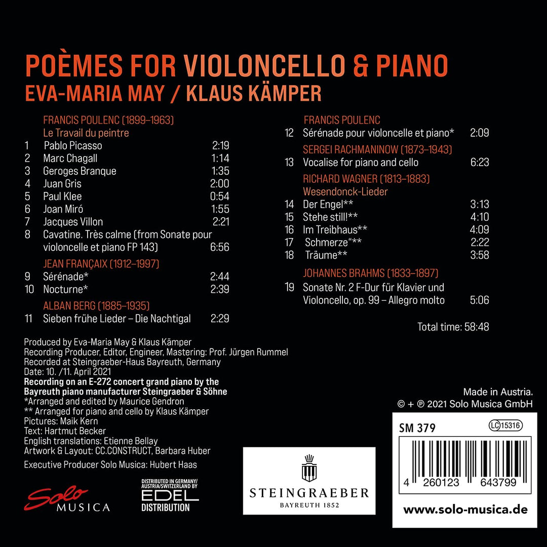 Eva-Maria May - Poemes [Eva-Maria May; Klaus Kämper] [Solo Musica: SM379] [Audio CD]