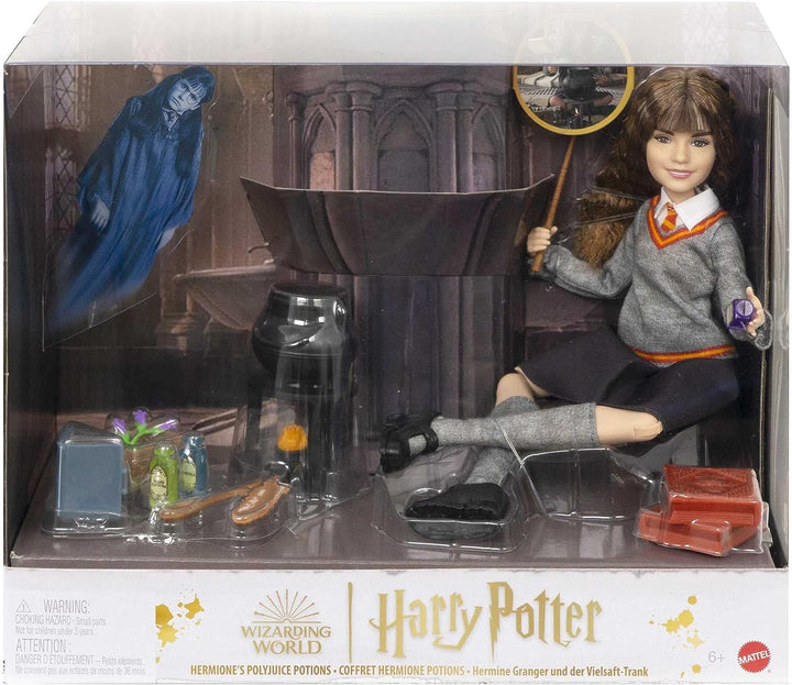 Harry Potter Hermione's Polyjuice Potions Doll & Playset, with Hermione Granger Doll in Hogwarts Uniform & Accessories