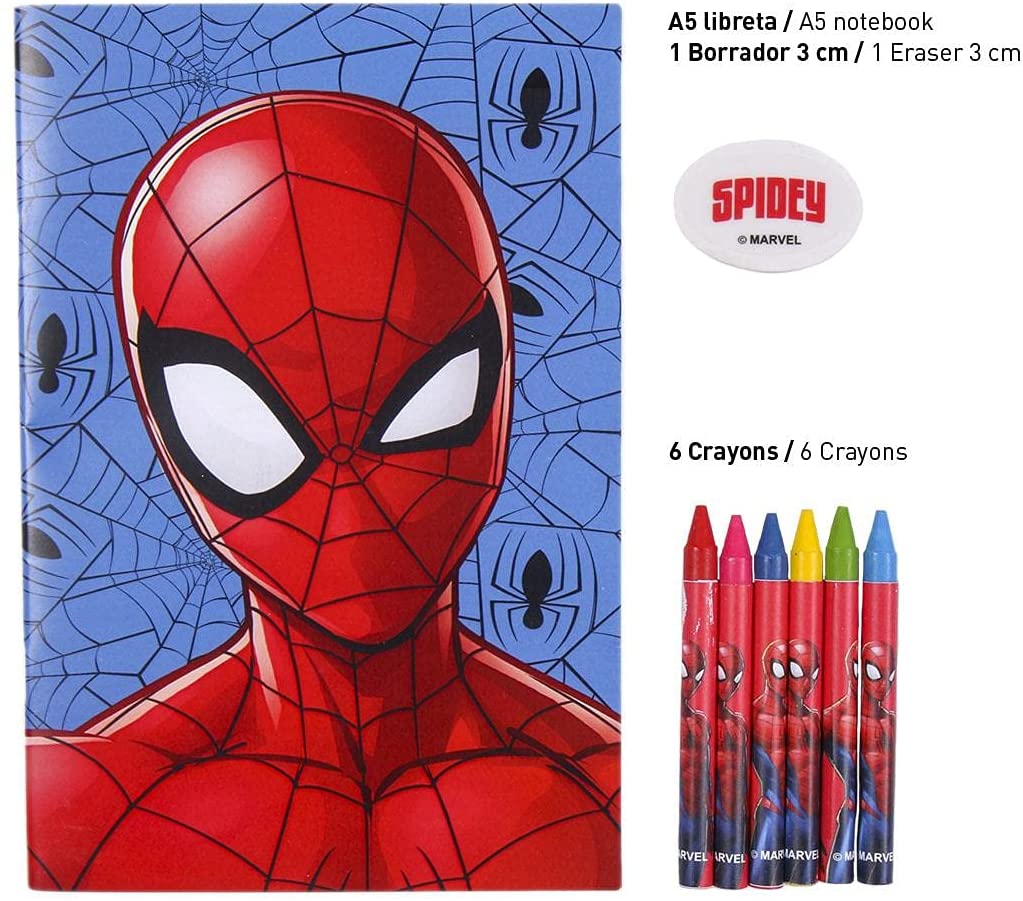 Cerdá Student Set Complete with Metal Case and Spiderman Material Officially Licensed Marvel Merchandise