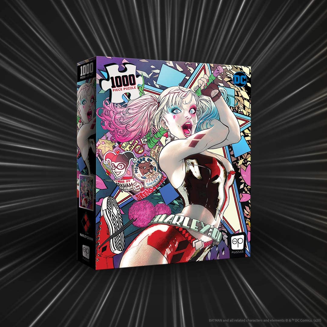 USAopoly USOPZ010533 DC Comics Super Heroes Harley Quinn Die Laughing 1,000 Piece Puzzle