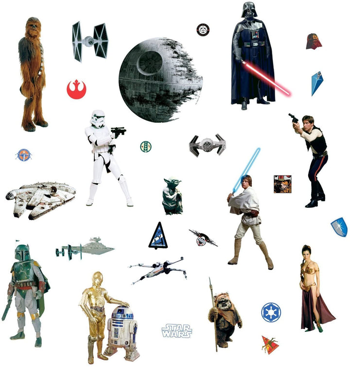 RoomMates RMK1586SCS Star Wars Classic Wall Stickers, Multi-Coloured, L X 50 cm W