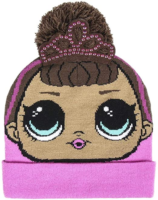 Cerda Artesania Gorro Con Aplicaciones LOL Beanie, Pink (Rosa 48), One Size